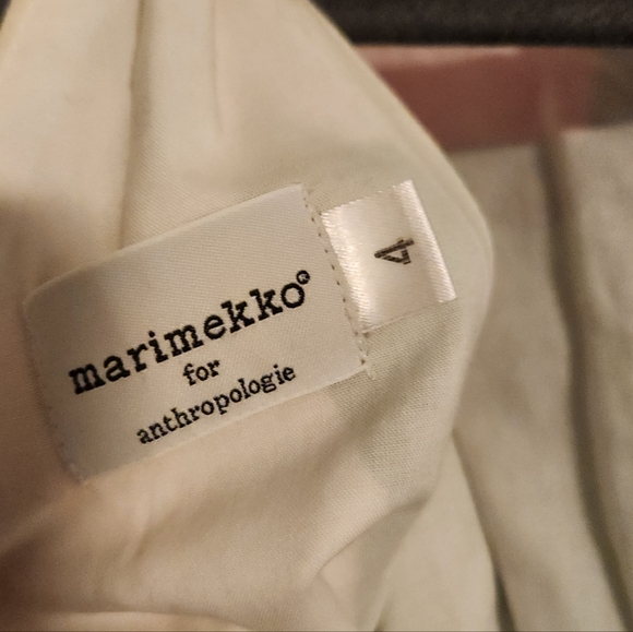 ANTHROPOLOGIE x MARIMEKKO Floral Smocked Mini Dress Scandi Art Boho 4 Pockets! - Picture 8 of 8